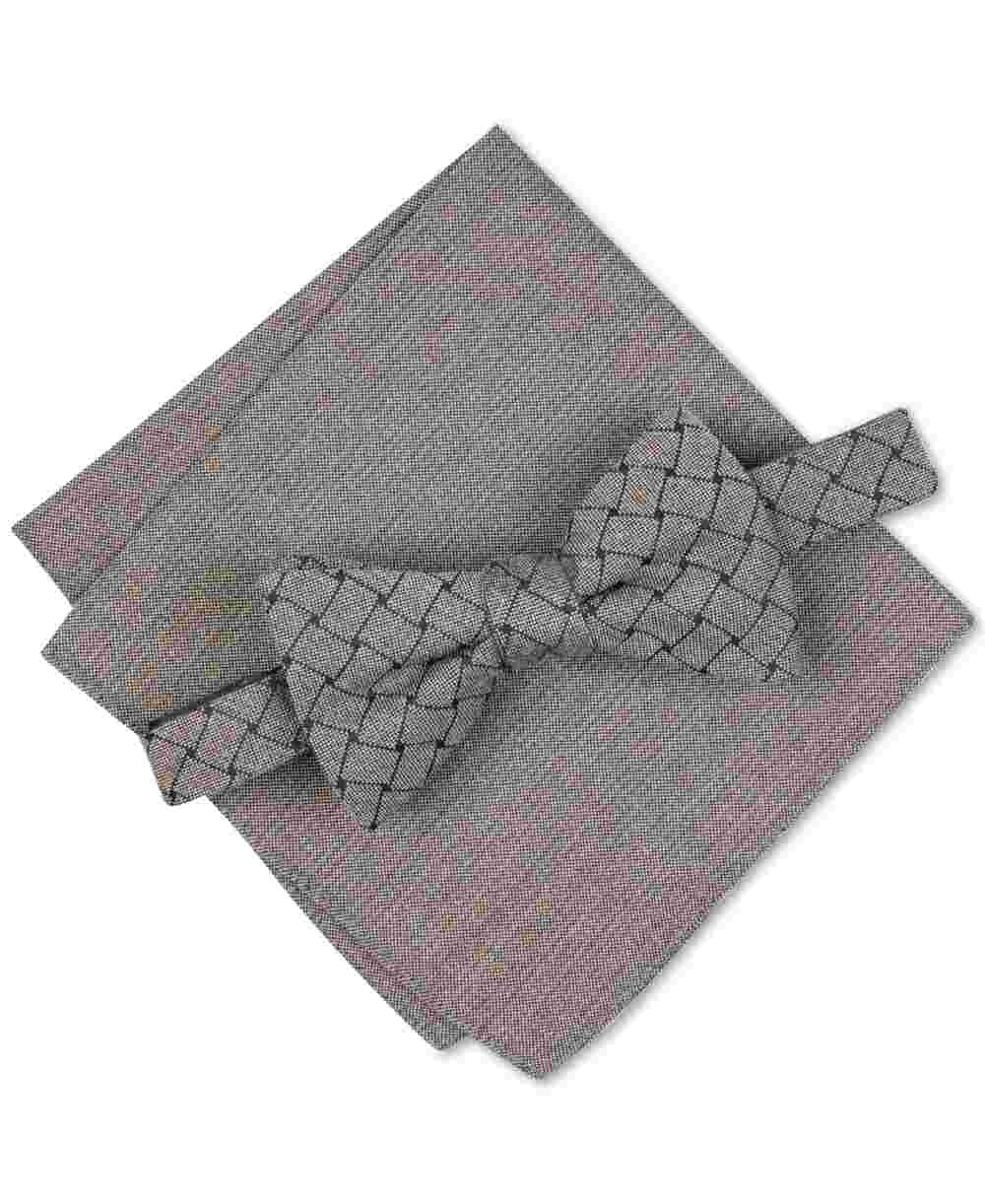 Alfani Men's Solid Mode Bow Tie Gray One Size