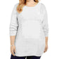 Karen Scott Women's Plus Size Knit Tunic White Size 1X