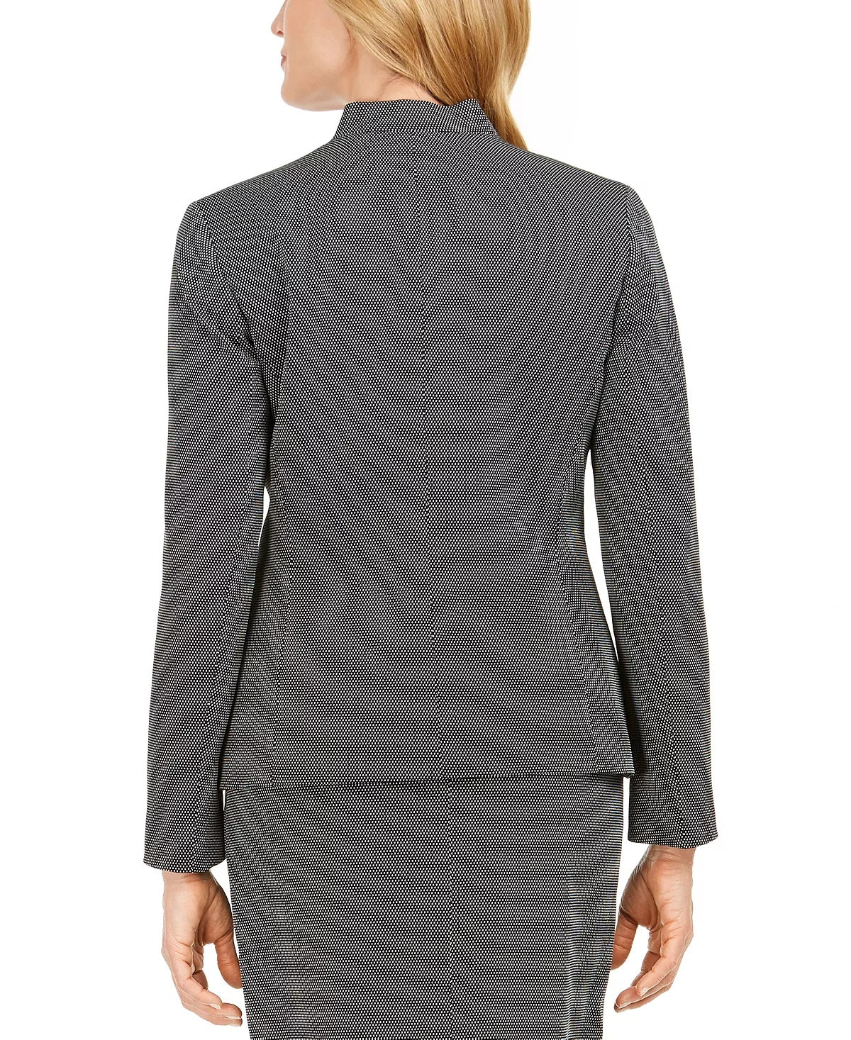 Kasper Women's Pindot Inverted Collar Blazer Black Size 10