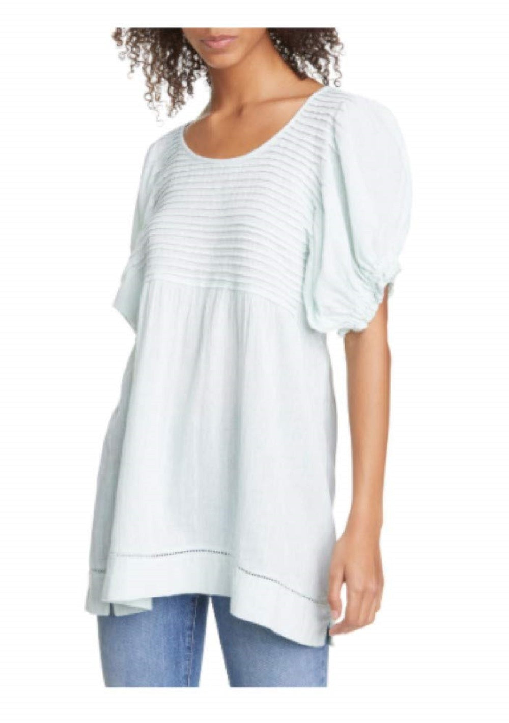 Free People Women's Elsie Tunic Top Green Size Large