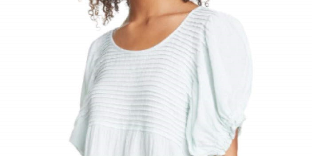Free People Women's Elsie Tunic Top Green Size Large
