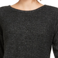 Almost Famous Junior's Crave Fame Cozy Twist Back Ribbed Top Black Size X-Small