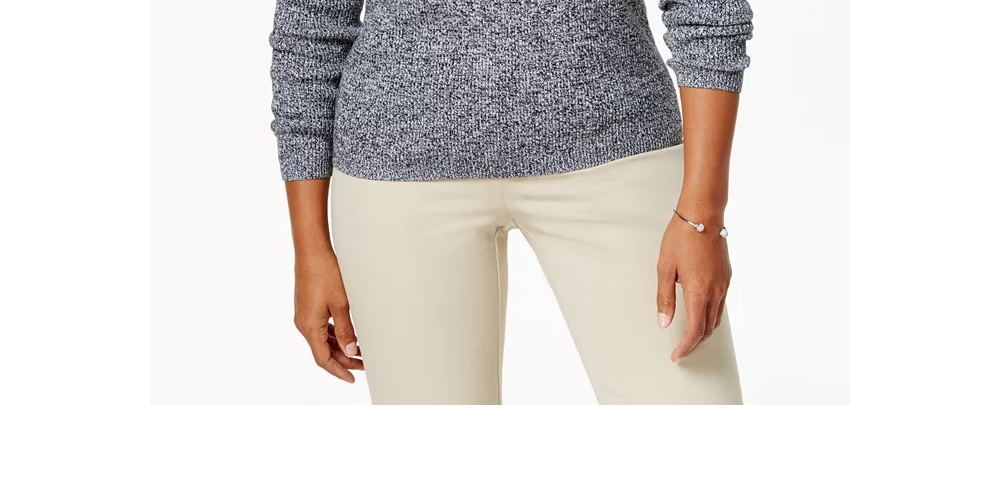 Karen Scott Women's Ribbed V-Neck Sweater Blue Size X-Small