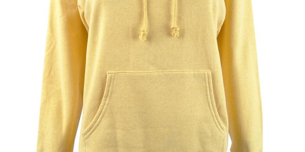 Rebellious One Juniors' Pouch-Pocket Hoodie Yellow Size Small