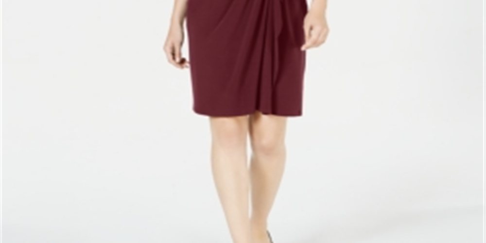 Charter Club Women's Hardware Faux Wrap Dress Red Size XS
