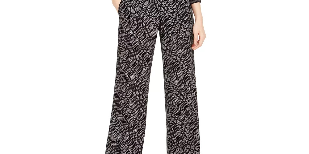 Michael Kors Women's Printed Wide Leg Pants Size Large