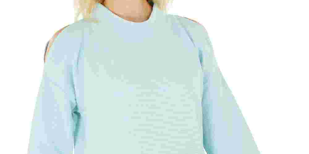 Ideology Women's Cold Shoulder Vented Top Green Size Small