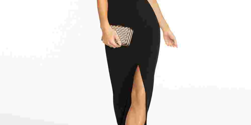 B Darlin Juniors' Deep-V Open-Back Dress Black Size 11/12