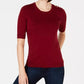 Charter Club Women's Button Shoulder Sweater Wine Size Large