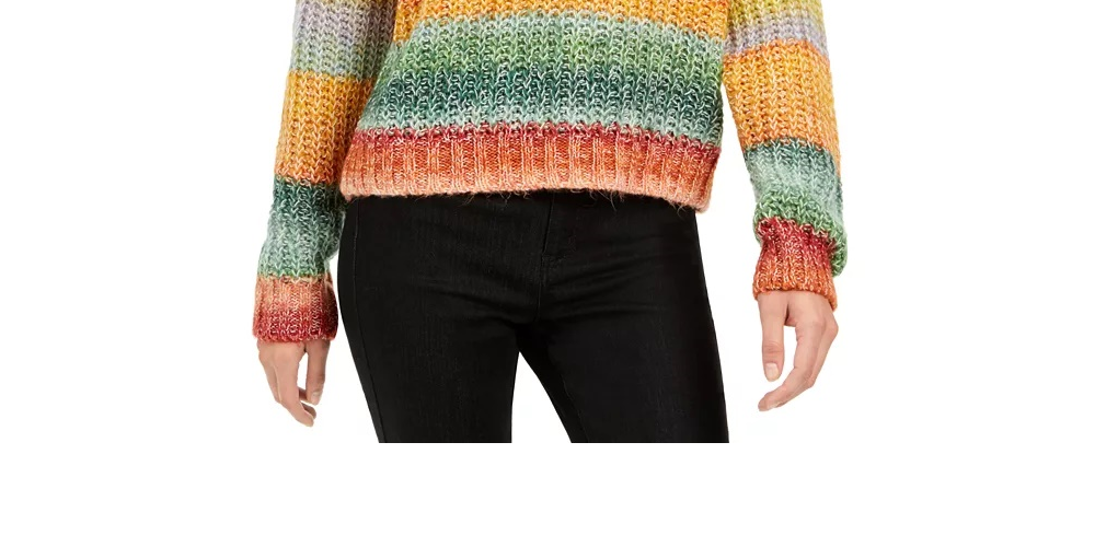 Sun + Moon Women's Cowl-Neck Sweater Red Size Small