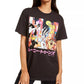 Warner Brothers Junior's Tokyo Graphic T-Shirt Black Size Medium