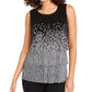 Alfani Women's Printed Layered Top White Size Small