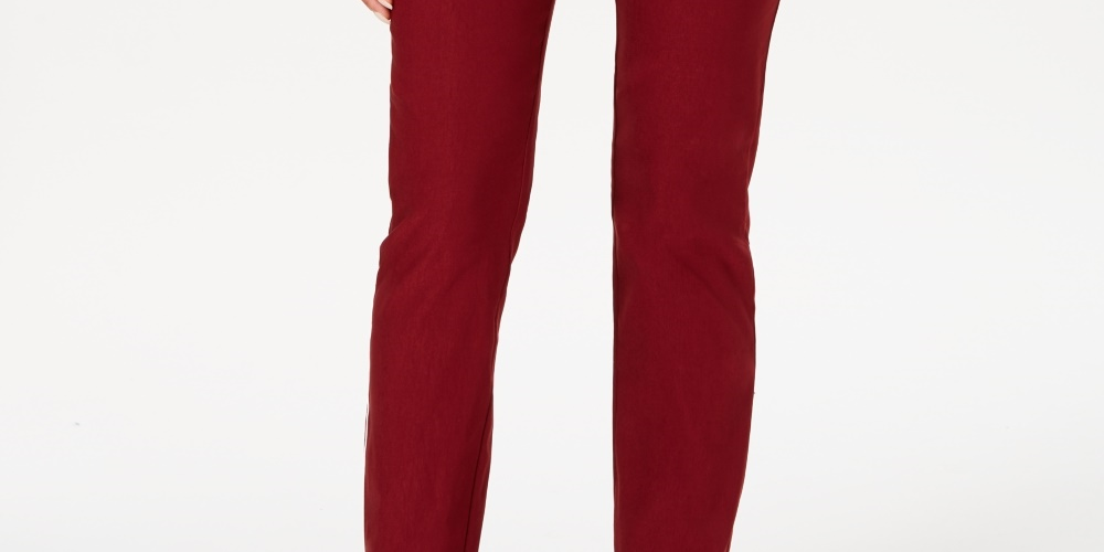 Charter Club Women's Chelsea Tummy Control Ankle Pants Red Size 14 Petite