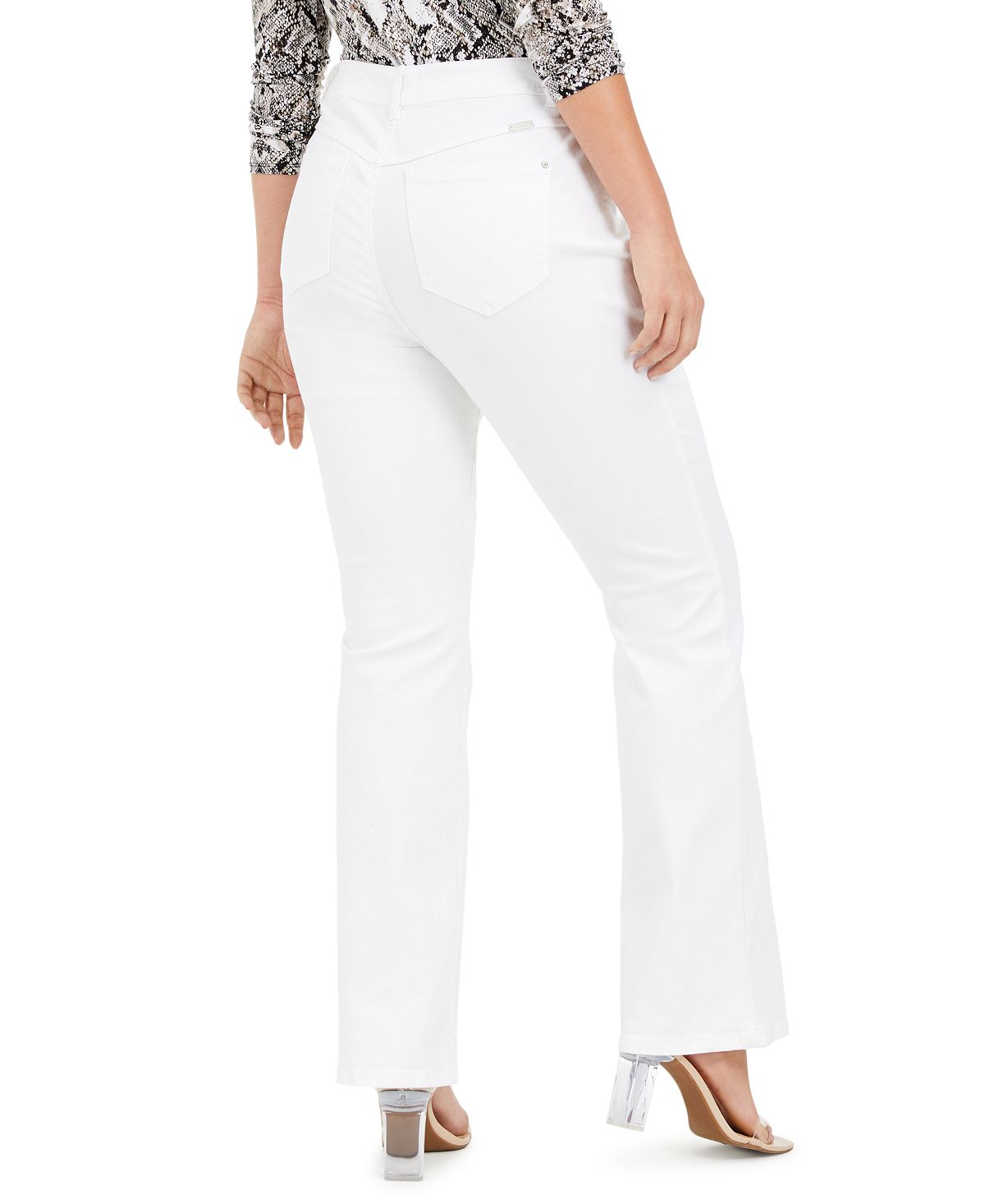 Inc Curvy Bootcut Jeans White Size 16