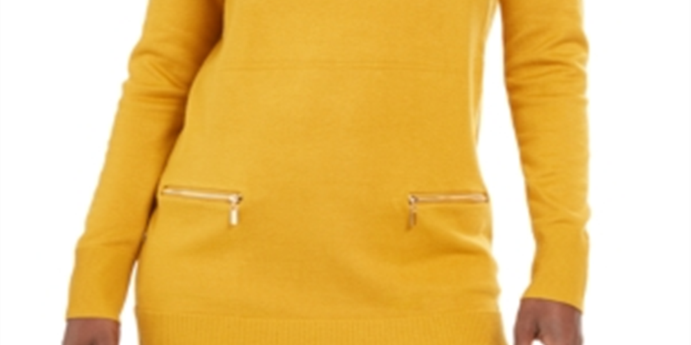 JM Collection Women's Cowl Neck Sweater Yellow Size X-Small