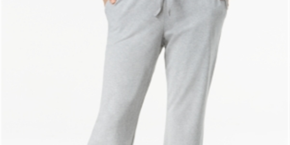 Karen Scott Women's Drawstring Active Pants Gray Size Petite L
