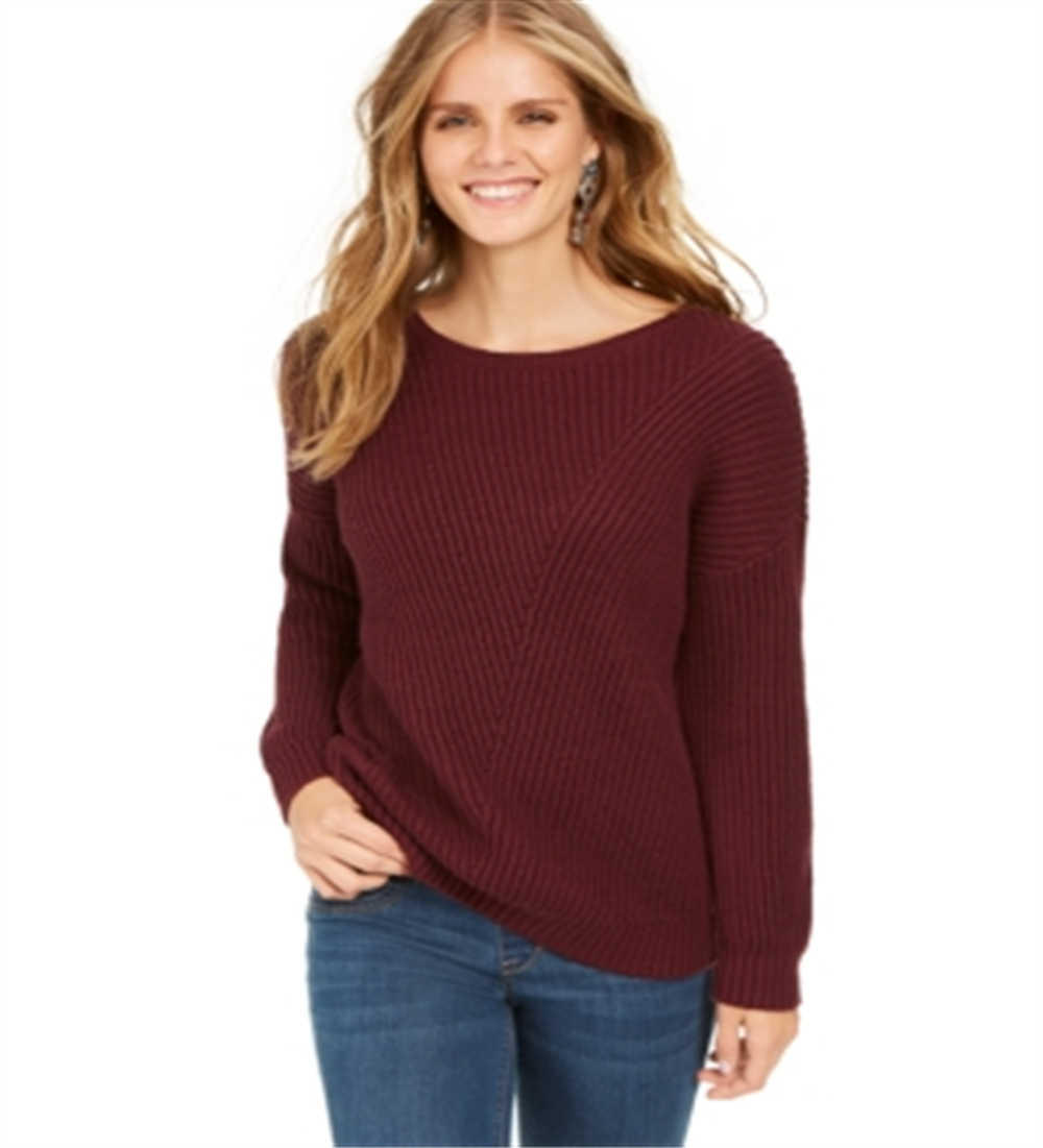 Style & Co Women's Drop Sleeve Ribbed Sweater Purple Size S