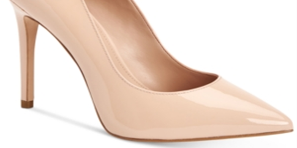 BCBGeneration Women's Shell Heidi Smooth Patent Leather Pump Beige Size 9.5