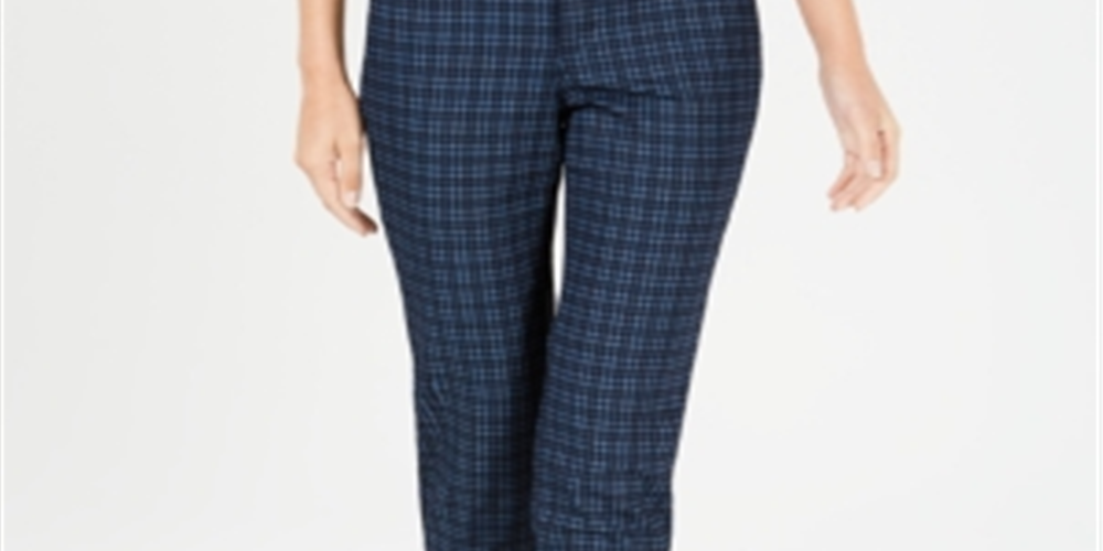 Charter Club Women's Bristol Printed Ankle Jeans Blue Size 4