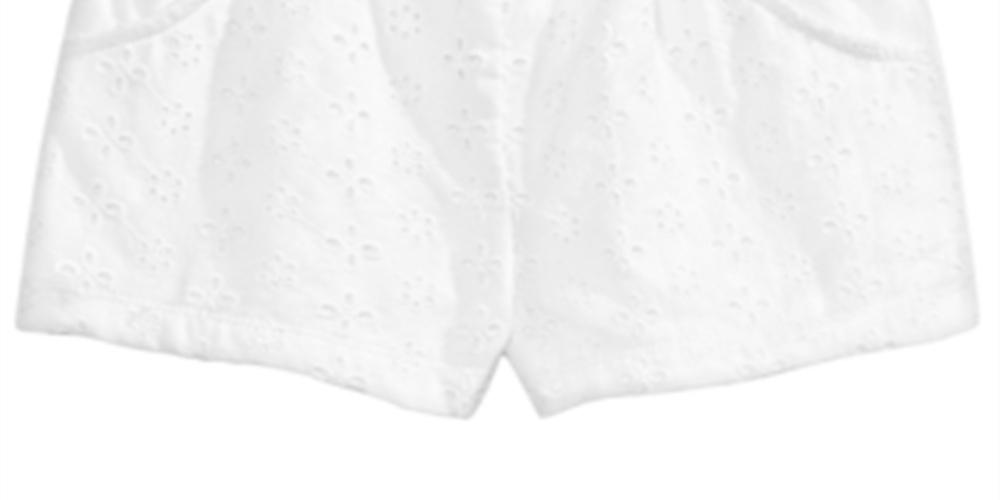 First Impressions Baby Girl's Eyelet Cotton Shorts White Size 24 Months
