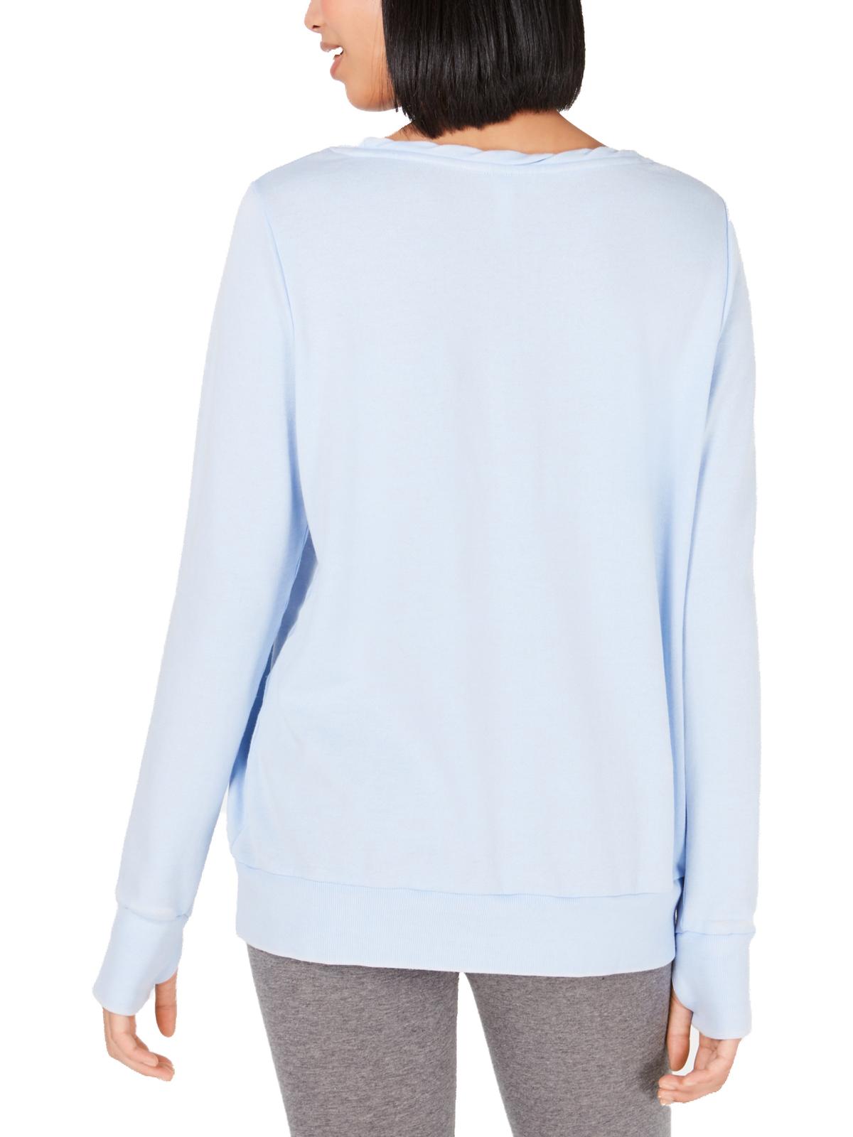 Ideology Women's Be Loving Fitness Activewear Sweatshirt Blue Size X-Small