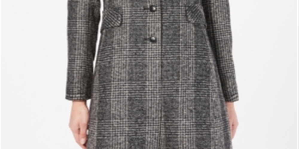 Forecaster Women's Fox Fur Collar Reefer Coat Gray Size 18