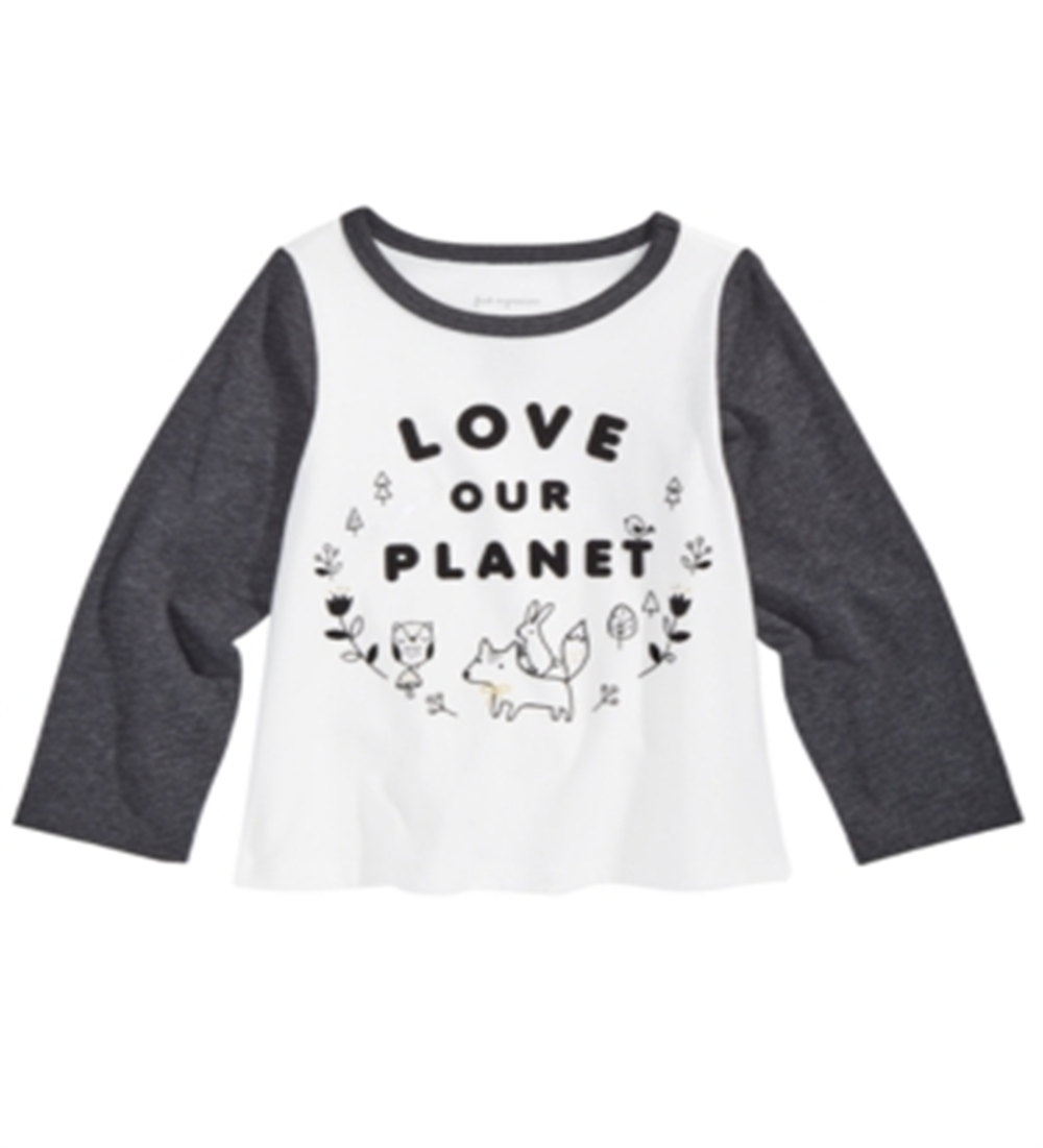 First Impressions Toddler Girl's Planet Print Cotton T-Shirt White Size 4T