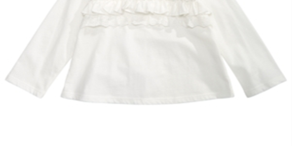 First Impressions Toddler Girl's Cotton Ruffled T-Shirt White Size 2T