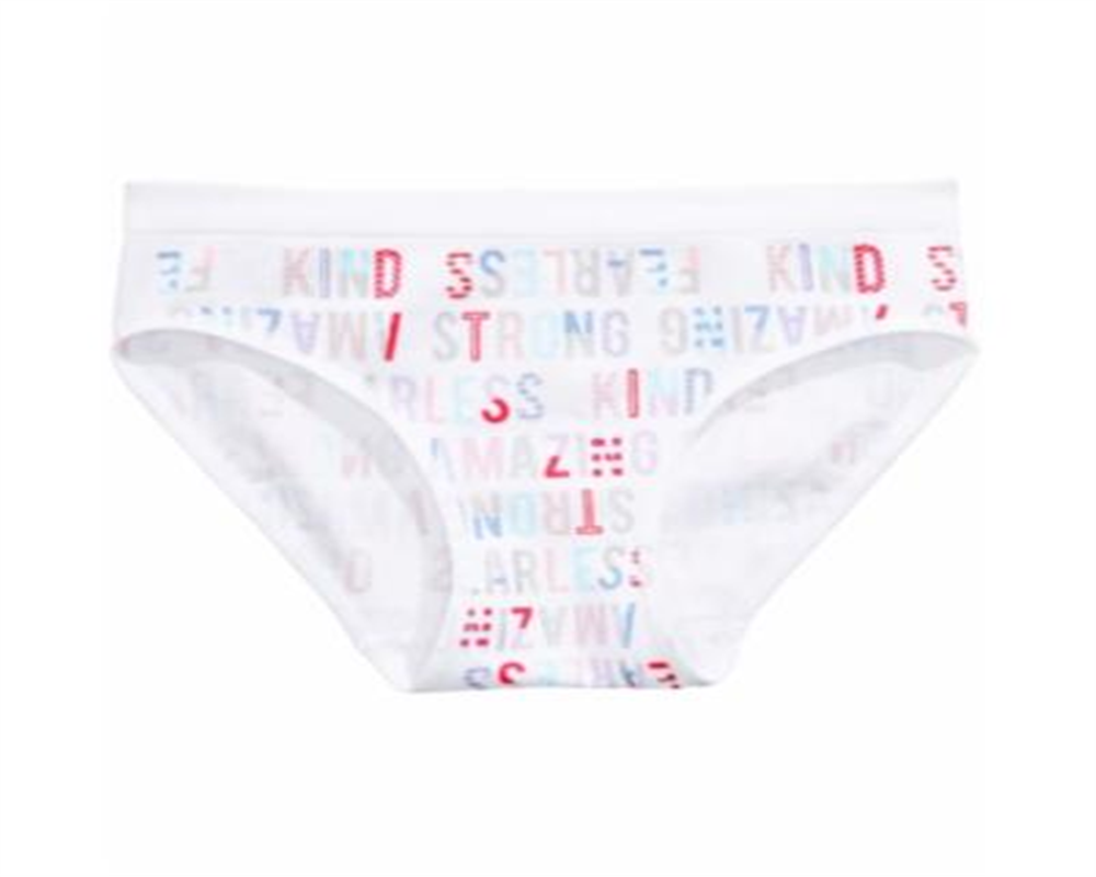 Maidenform Little & Big Girl's Printed Seamless Hipster Underwear White Size Small