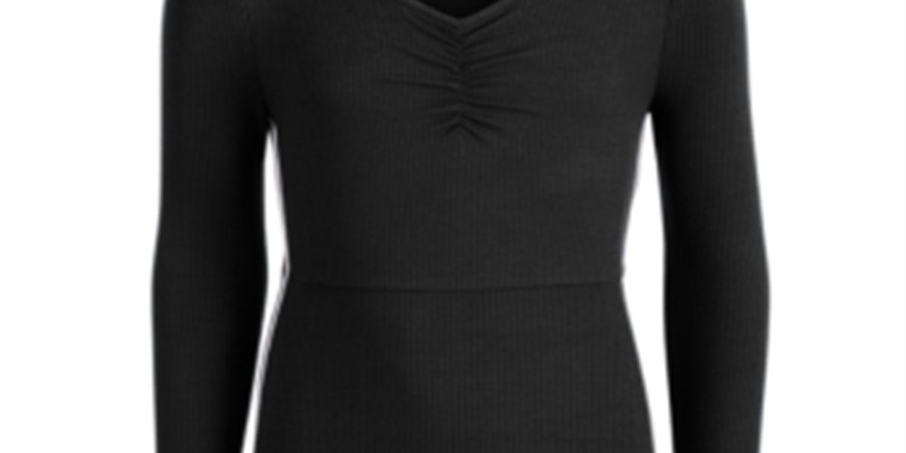 Epic Threads Big Girl's Side Stripe Bodycon Dress Black Size S