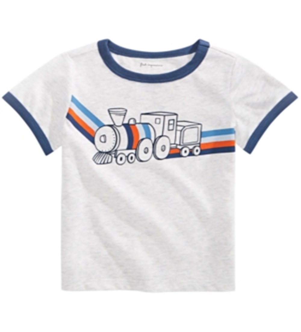 First Impressions Baby Boy's Train T-Shirt Gray Size 18MOS