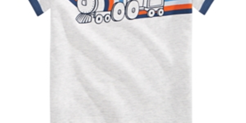 First Impressions Baby Boy's Train T-Shirt Gray Size 18MOS