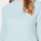Karen Scott Women's Zip Back Mock Neck Sweater Blue Size Small