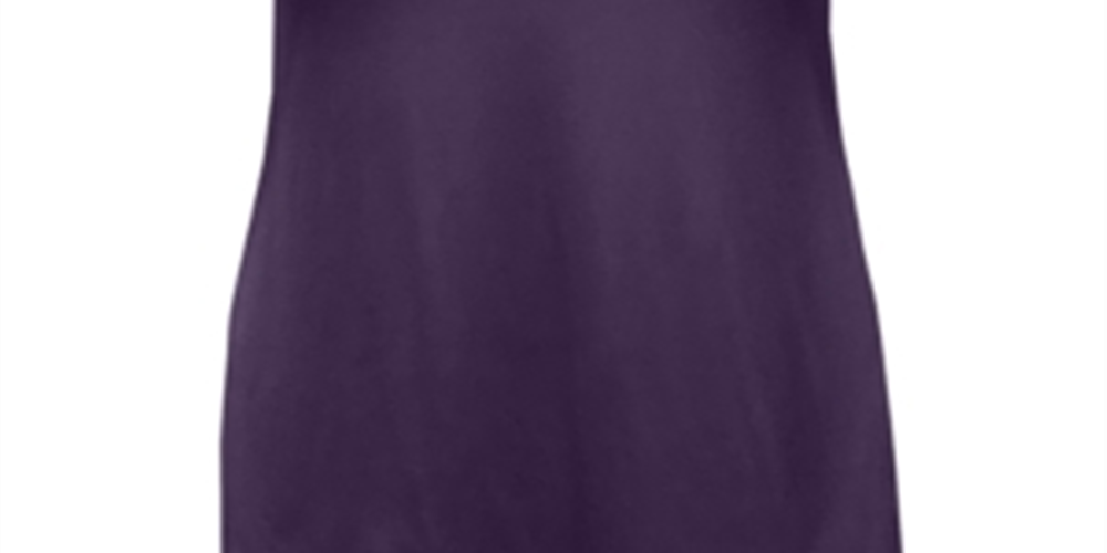 JM Collection Women's Ring Handkerchief Hem Top Purple Size XL