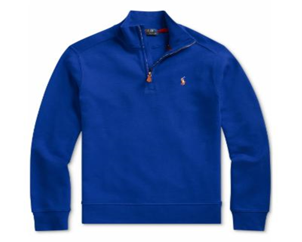 Polo Ralph Lauren Boy's Pullover Sweaters Half Zip Blue Size L (14-16)