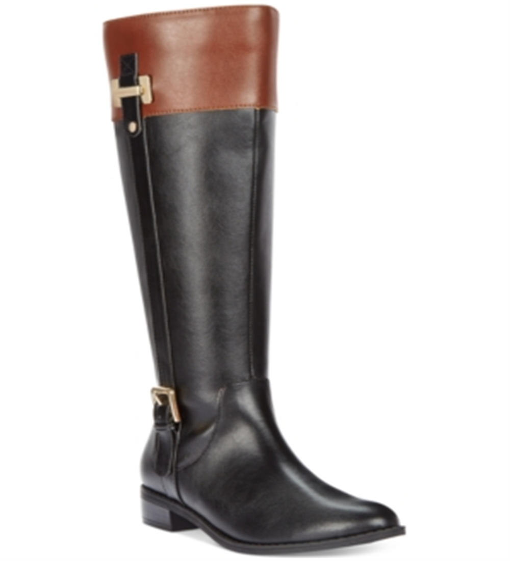 Karen Scott Deliee Wide Calf Women Round Toe Boots Black Size 7M