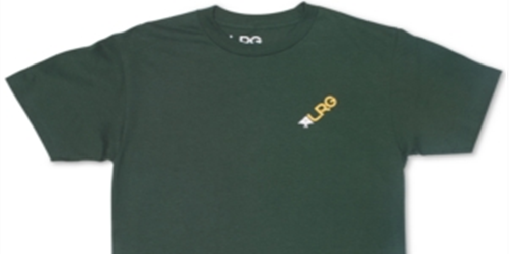 Lrg Men's Slanted Logo T-Shirt Green Size Medium