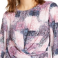 INC International Concepts Women's Keyhole Twist Front Blouse Pink Size Small