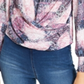 INC International Concepts Women's Keyhole Twist Front Blouse Pink Size Small