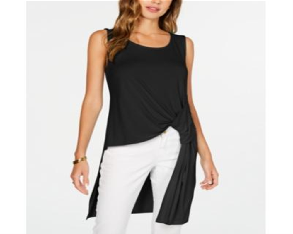Alfani Women's High Low Tunic Top Black Size Petite Small
