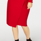 INC Women's  Wrap Ribbed Knit Grommet Sweater Red Size XS