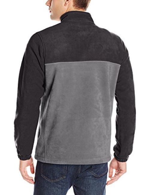 Columbia Men's Steens Mountain Half-Zip Fleece Jacket in Black/Grill Size Medium