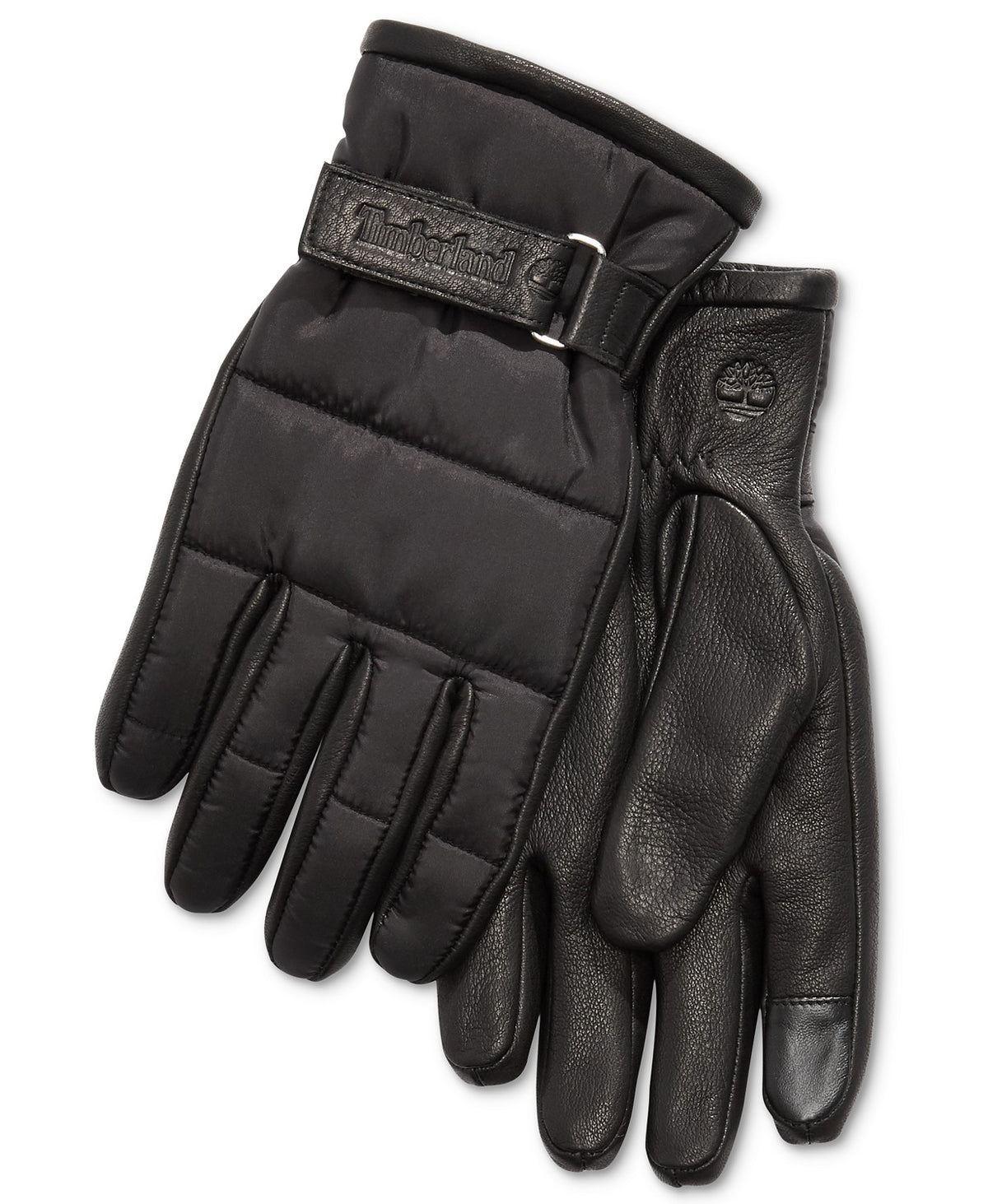 Timberland Men's Quilted Gloves Black Size Large
