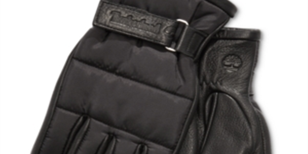 Timberland Men's Quilted Gloves Black Size Large