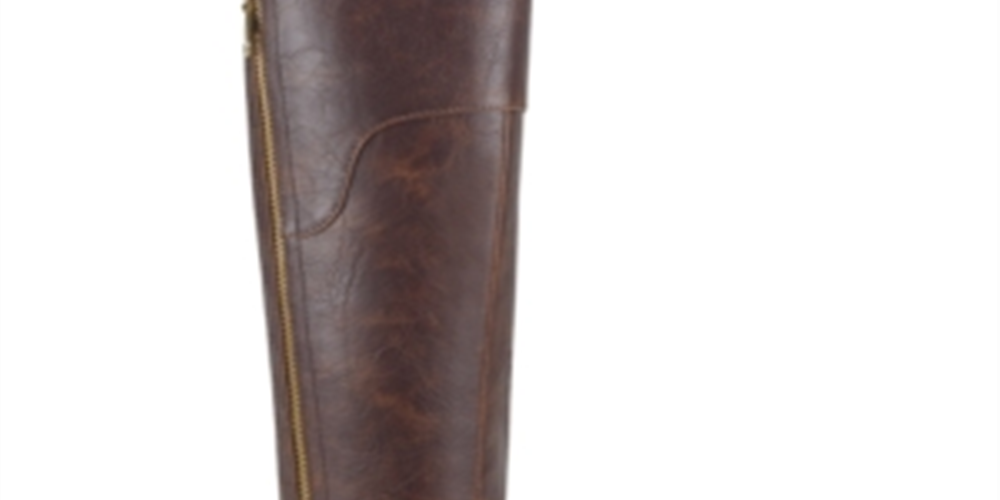 G by Guess Womens Haydin Leather Closed Toe Over Knee, Dark Brown, Size 7.5