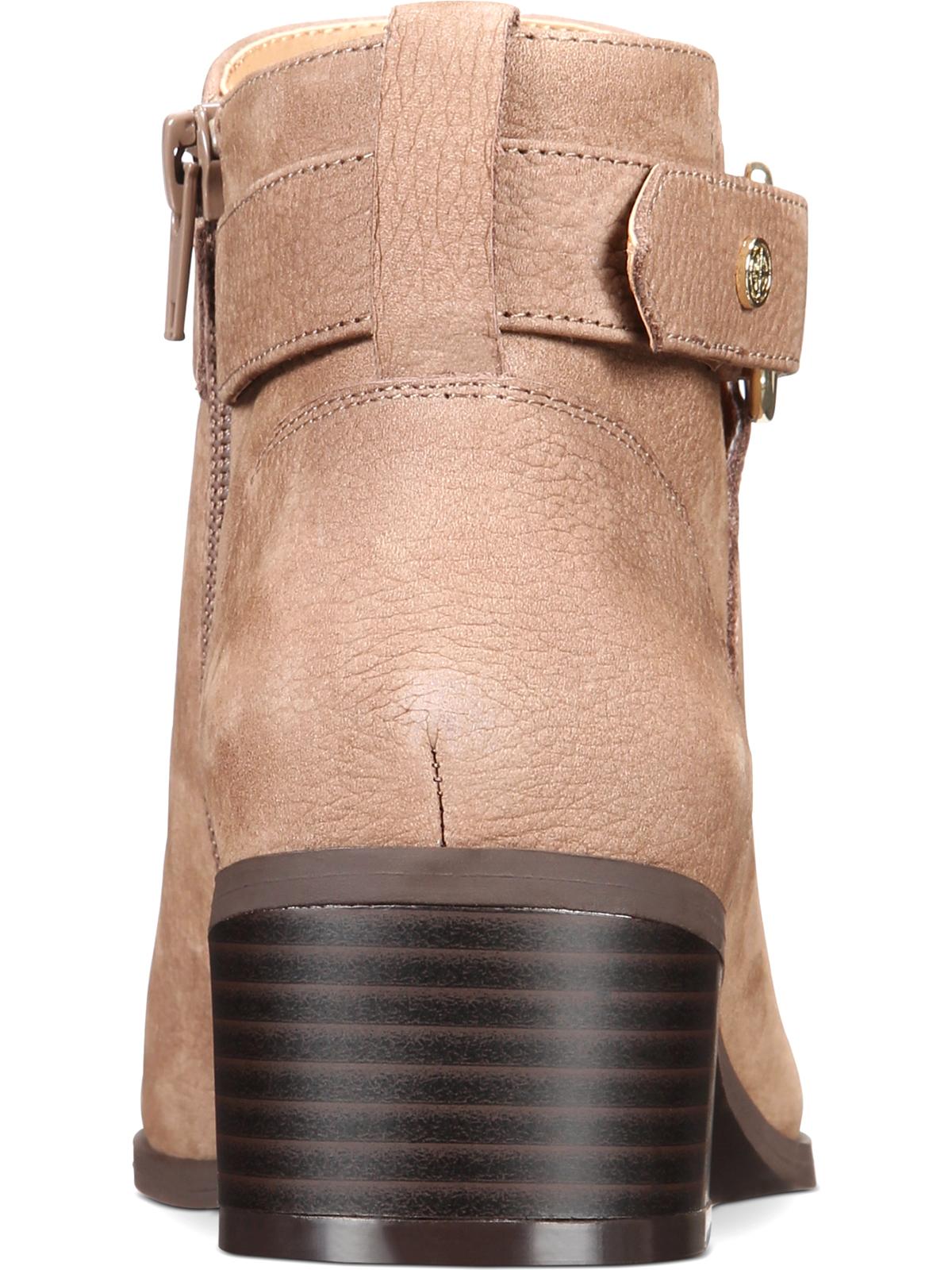Giani Bernini Women's Putneyy Leather Almond Toe Ankle Fashion Boots Beige Size 8.5 M