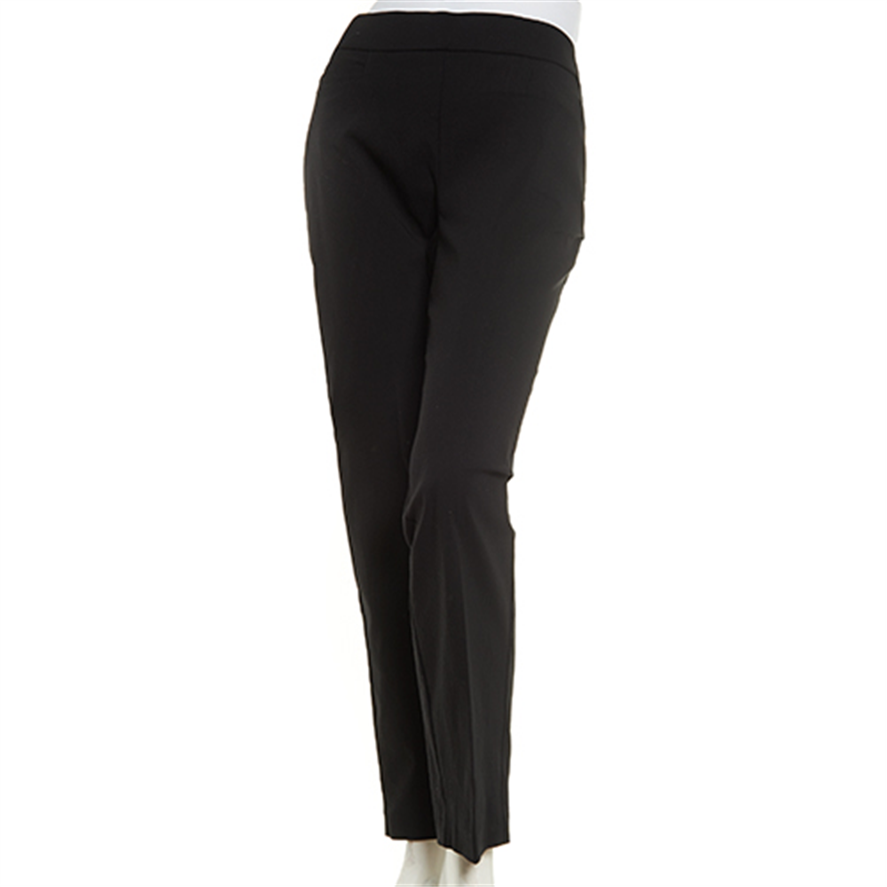 Alfred Dunner Women's Classics Tummy Control Pull on Straight Leg Pants White Size 10P