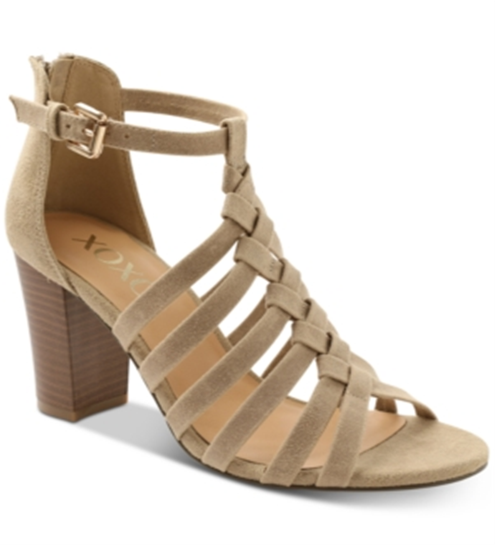 XOXO  Women's Basset Strappy Sandal Shoes Brown Size 8.5