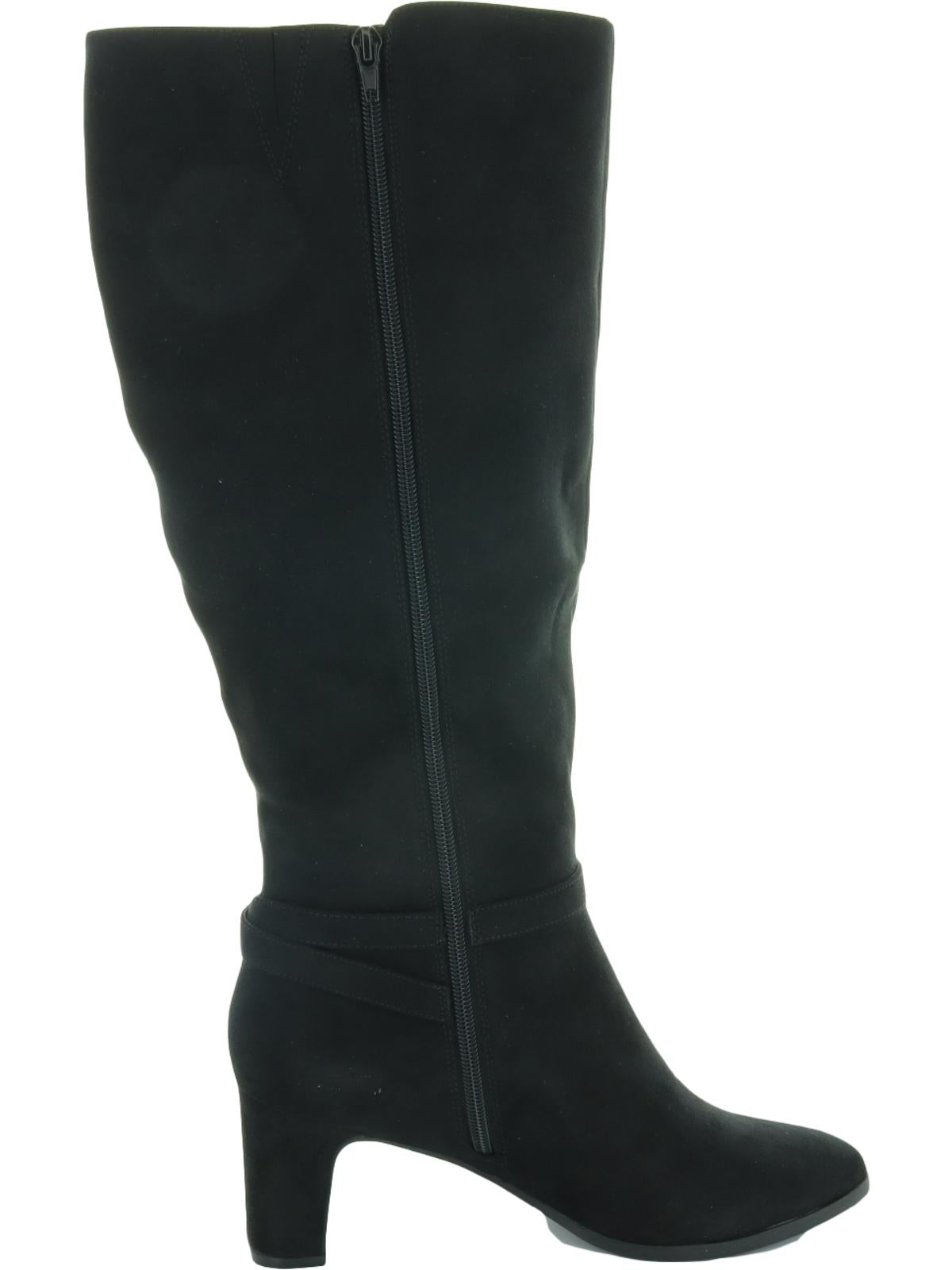 Charter Club Women's Palmaa Faux Suede Knee High Boots Black Size 11 Medium