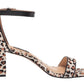 Nine West Women's  Pruce Block Heeled Sandal Multi Beige Size 1